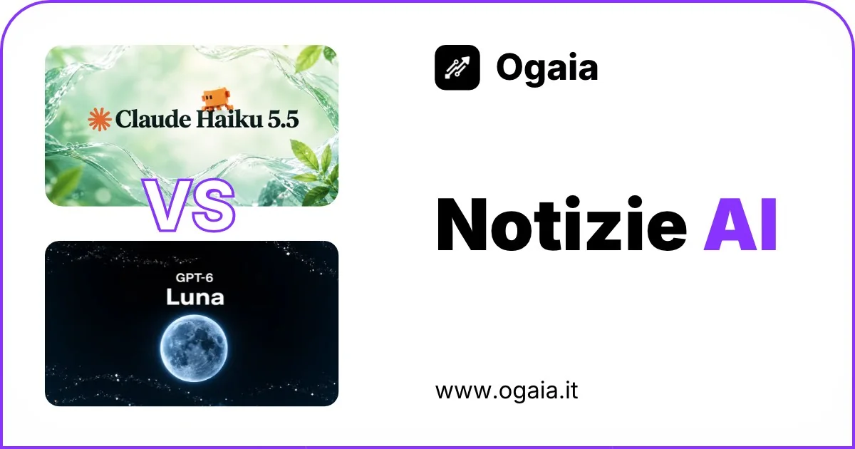 Claude Haiku 5.5 contro GPT-6 Luna: prezzo, test e cosa cambia per le aziende